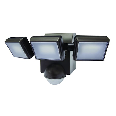 Iq America LB1895BZ 1000 Lumen Battery Operated LED Motion Security Flood Light Wall Eave Mount BZ LB1895BZ